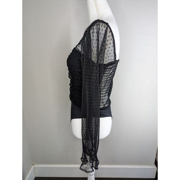 Whimsigoth Bodysuit Black Long Sleeve Sz M Witchy Fairy Grunge - Picture 4 of 12